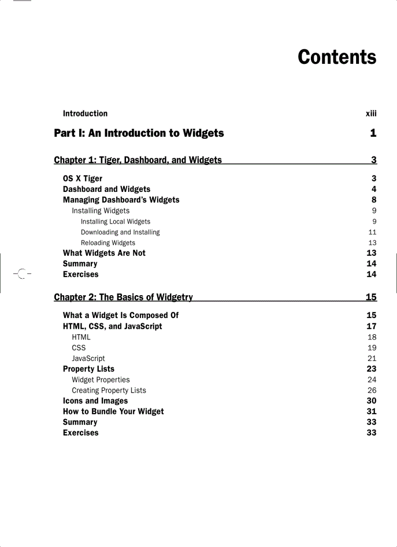 image for page Beginning Mac OS X Tiger Dashboard Widget Development