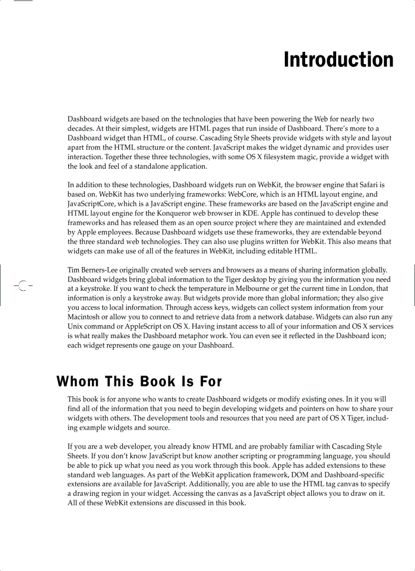 image for page Beginning Mac OS X Tiger Dashboard Widget Development