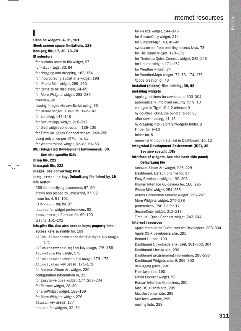 image for page Beginning Mac OS X Tiger Dashboard Widget Development