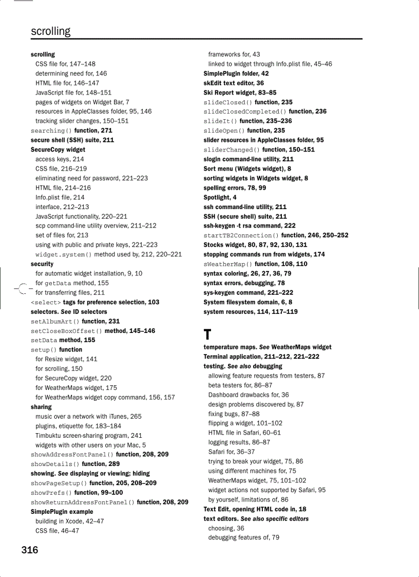 image for page Beginning Mac OS X Tiger Dashboard Widget Development