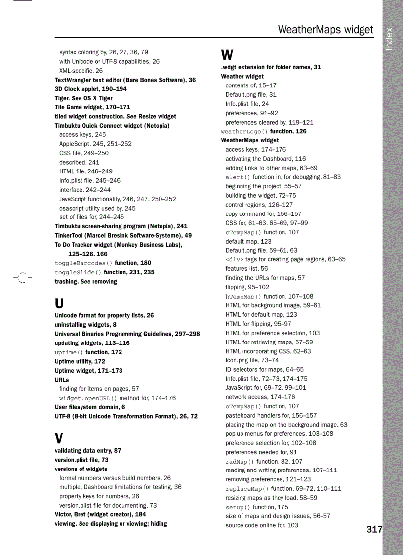 image for page Beginning Mac OS X Tiger Dashboard Widget Development