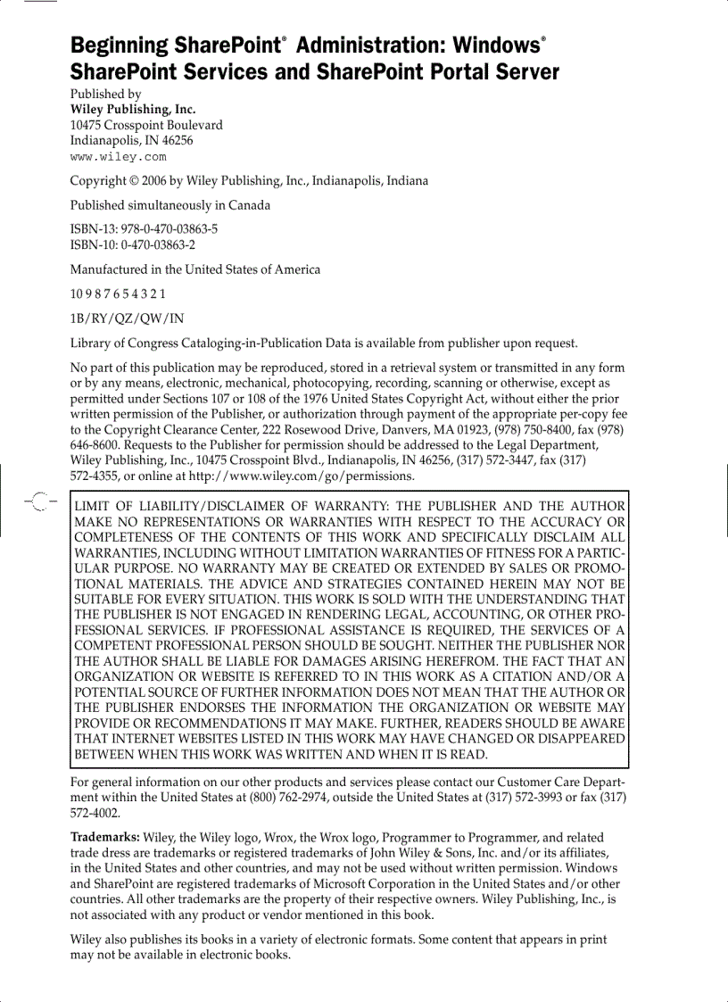 image for page Beginning SharePoint 2007 Administration Windows SharePoint Services 3 0 and Microsoft Office SharePoint Server 2007
