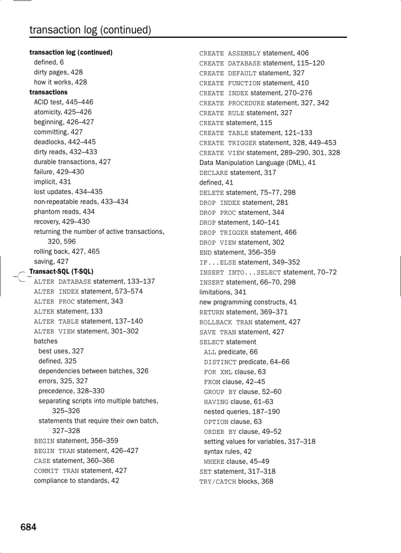 image for page Beginning SQL Server 2005 Programming Programmer to Programmer