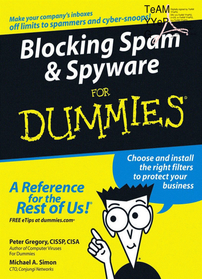 image for page Blocking Spam and Spyware For Dummies