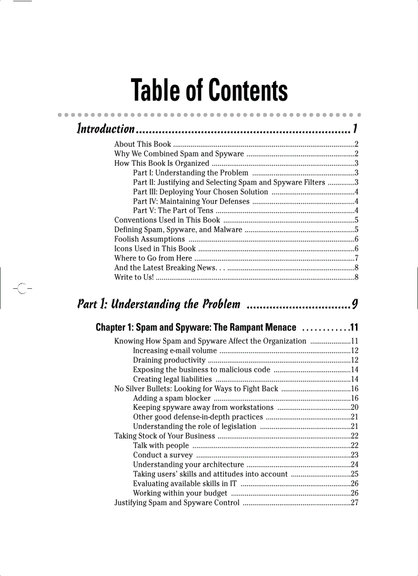 image for page Blocking Spam and Spyware For Dummies