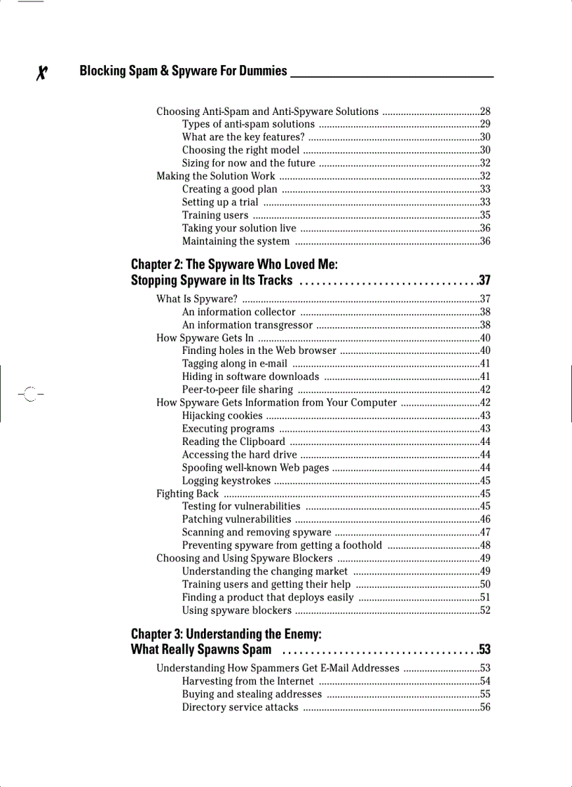image for page Blocking Spam and Spyware For Dummies