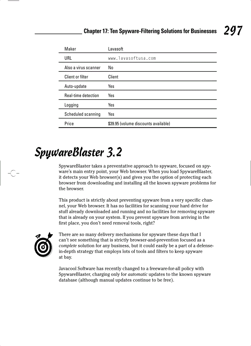 image for page Blocking Spam and Spyware For Dummies
