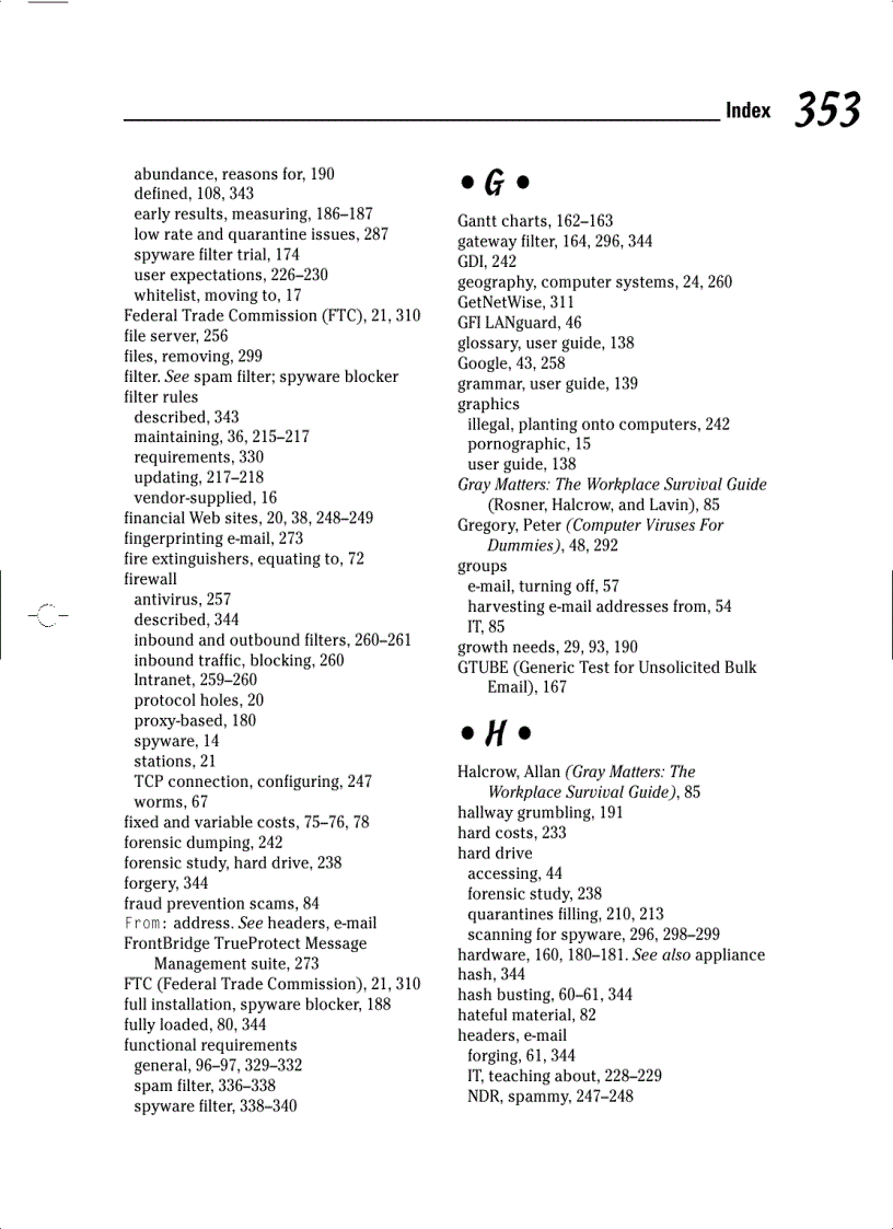 image for page Blocking Spam and Spyware For Dummies