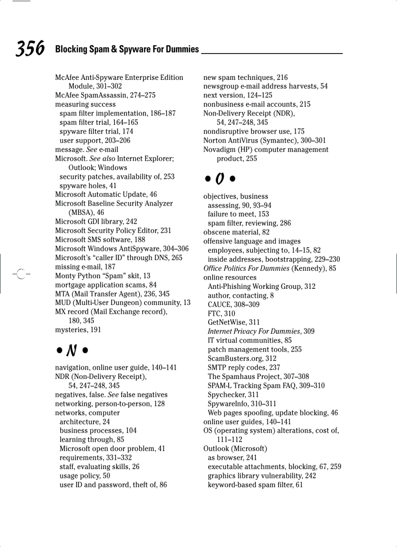 image for page Blocking Spam and Spyware For Dummies