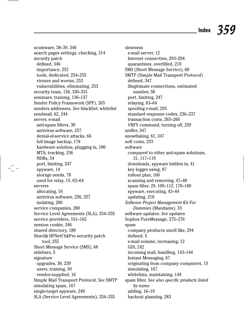 image for page Blocking Spam and Spyware For Dummies
