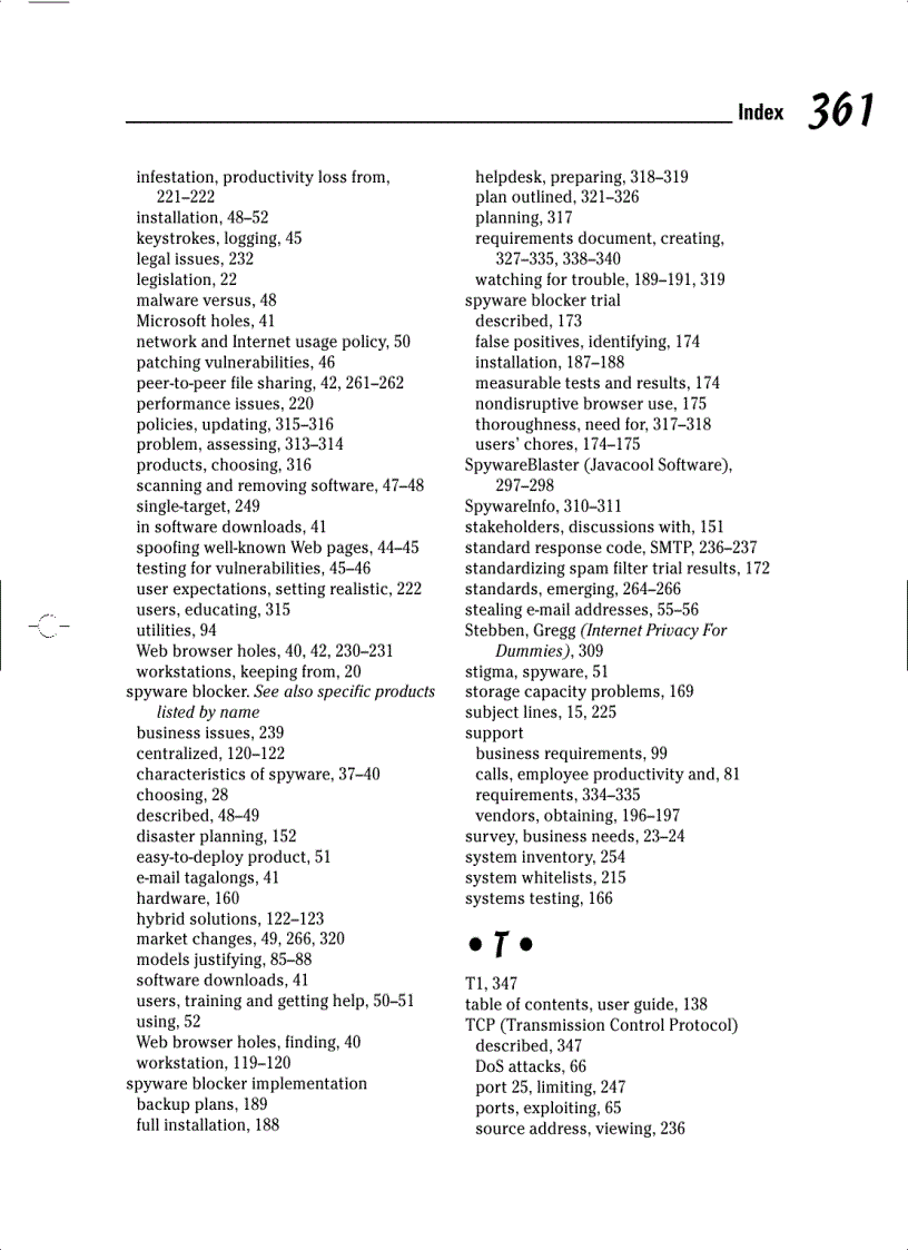 image for page Blocking Spam and Spyware For Dummies