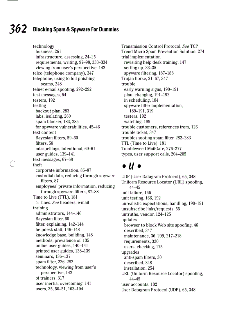 image for page Blocking Spam and Spyware For Dummies