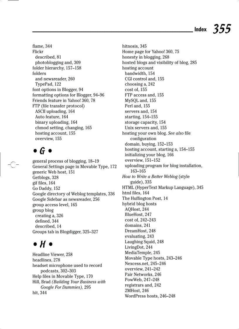 image for page Blogging For Dummies