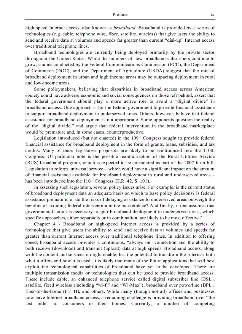image for page Broadband Internet Access Regulation and Policy