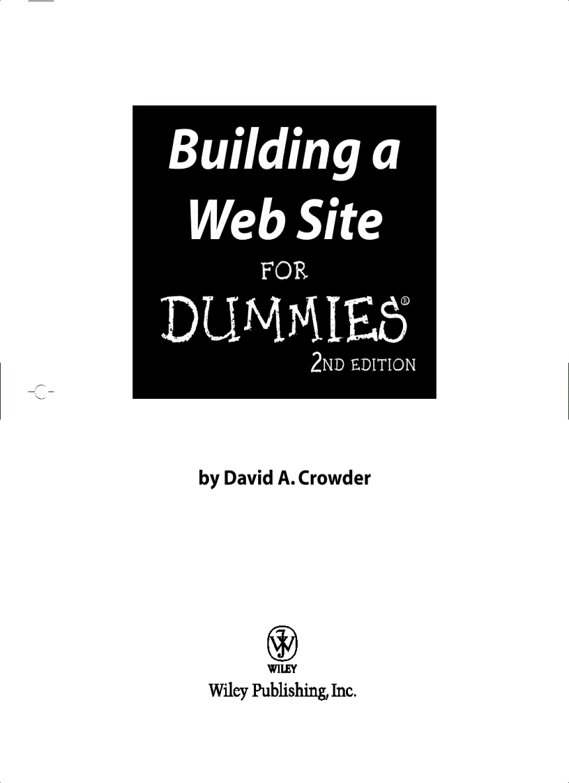 image for page Building a Web Site for Dummies