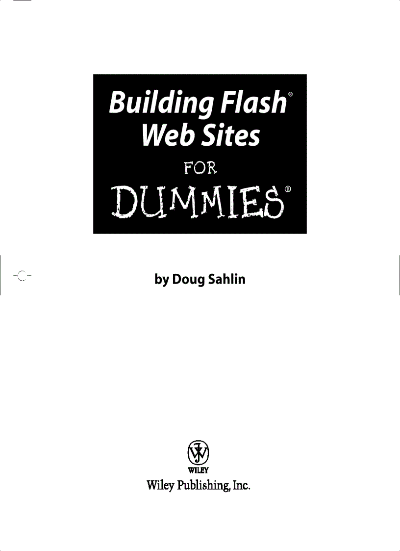 image for page Building Flash Web Sites For Dummies