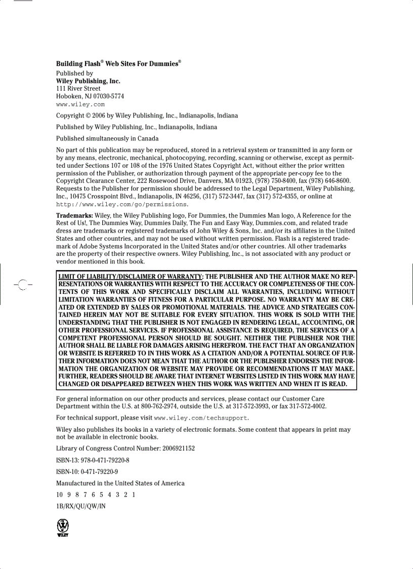 image for page Building Flash Web Sites For Dummies