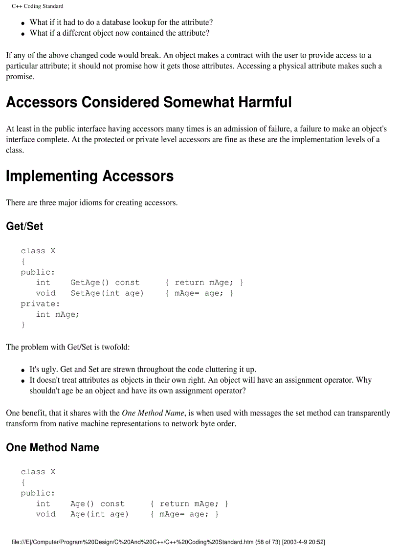 C Coding Standards