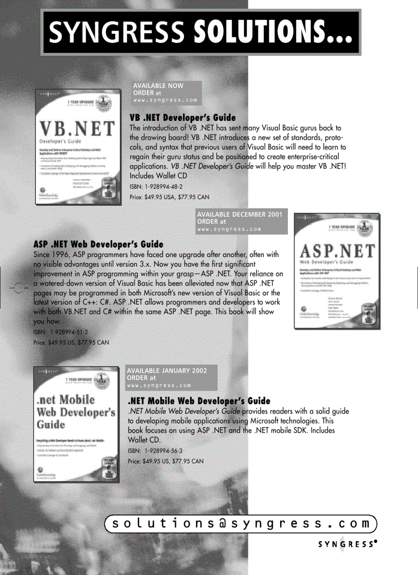 image for page C NET Web Developer s Guide