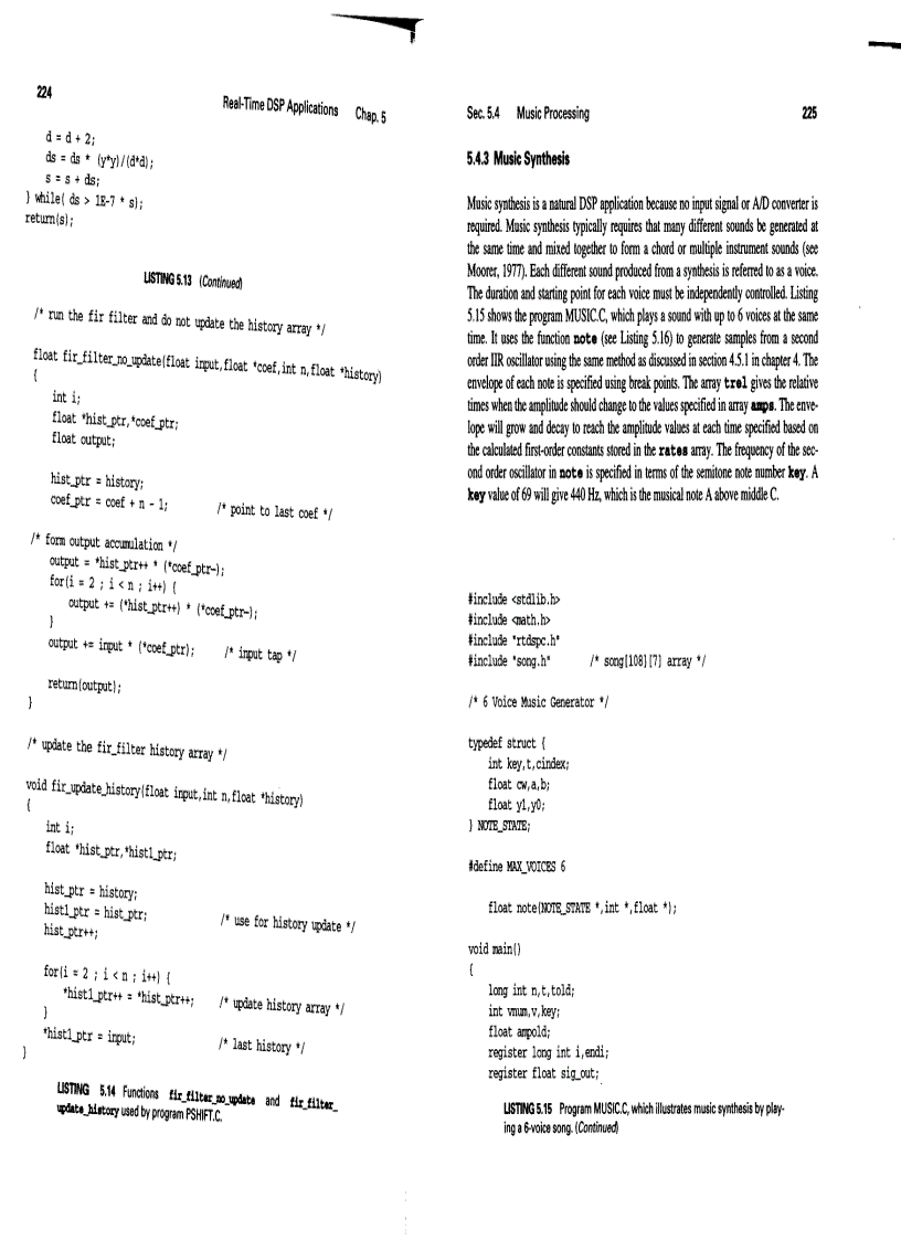 image for page C Algorithms for Real Time DSP