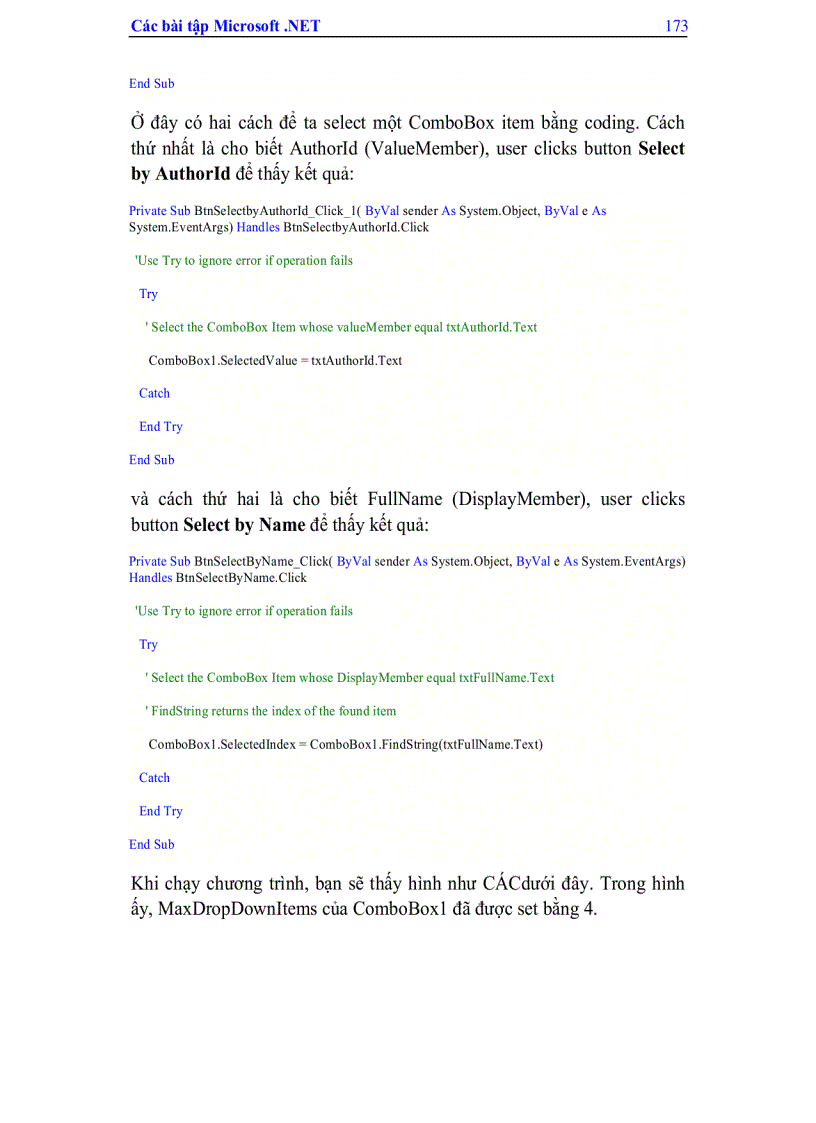 image for page Các Bài Tập Microsoft Visual Studio Net