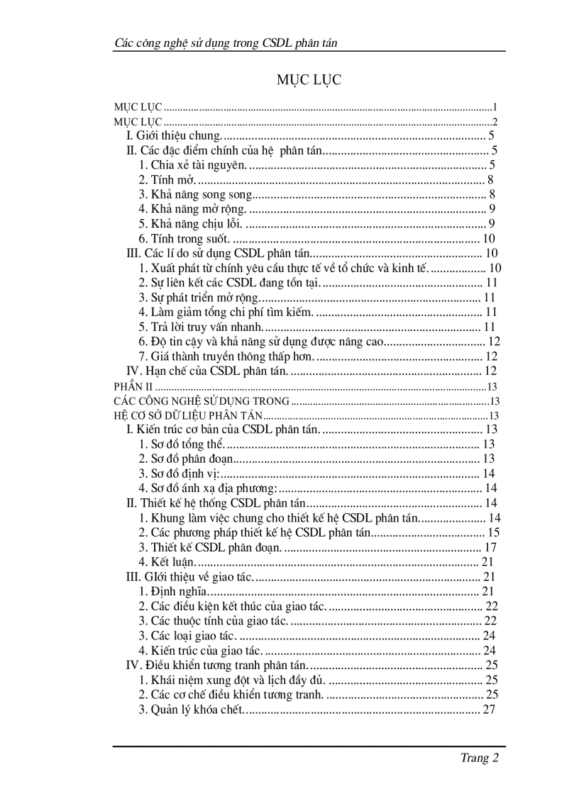 image for page Các công nghệ sử dụng trong CSDL phân tán Oracle