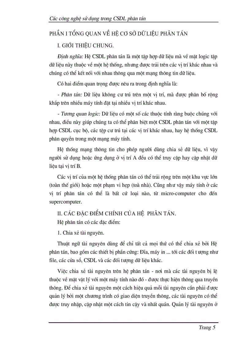 image for page Các công nghệ sử dụng trong CSDL phân tán Oracle