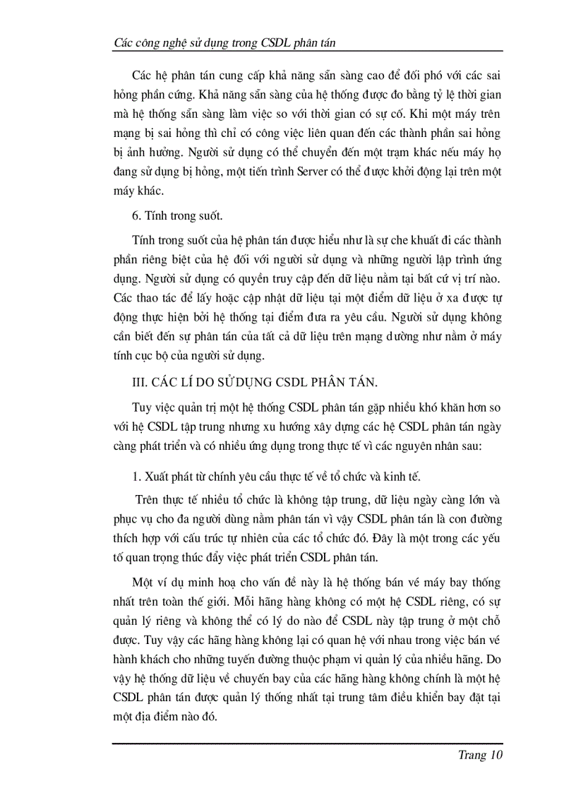 image for page Các công nghệ sử dụng trong CSDL phân tán Oracle