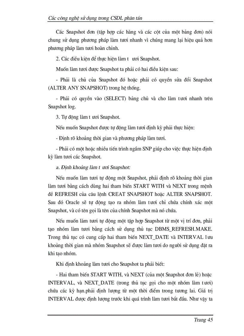 image for page Các công nghệ sử dụng trong CSDL phân tán Oracle