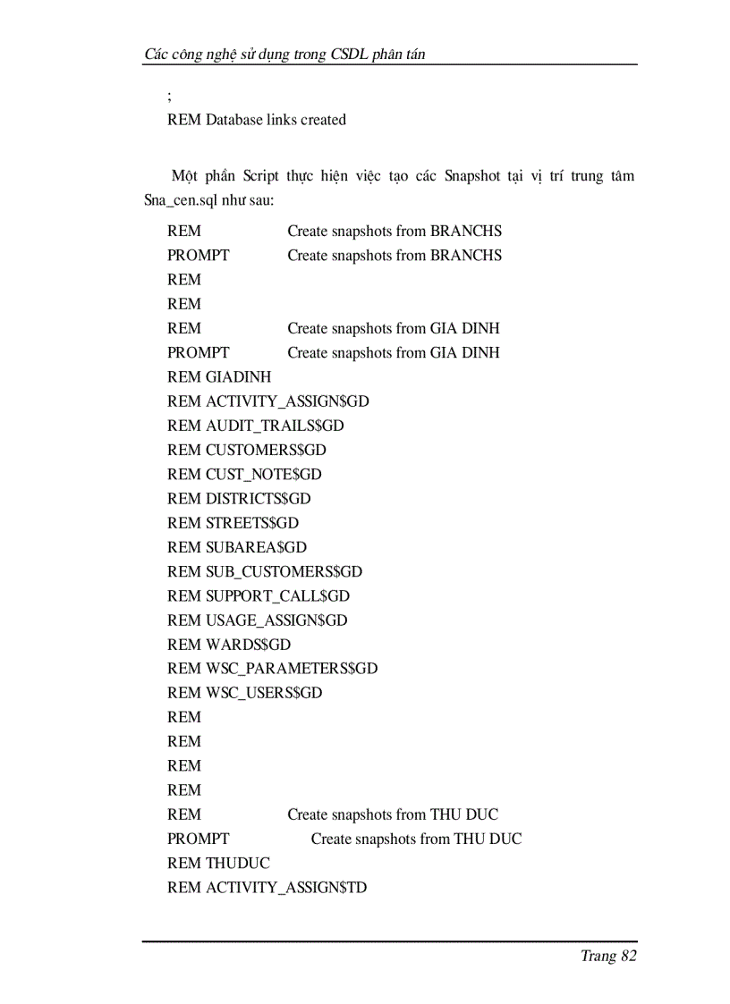 image for page Các công nghệ sử dụng trong CSDL phân tán Oracle