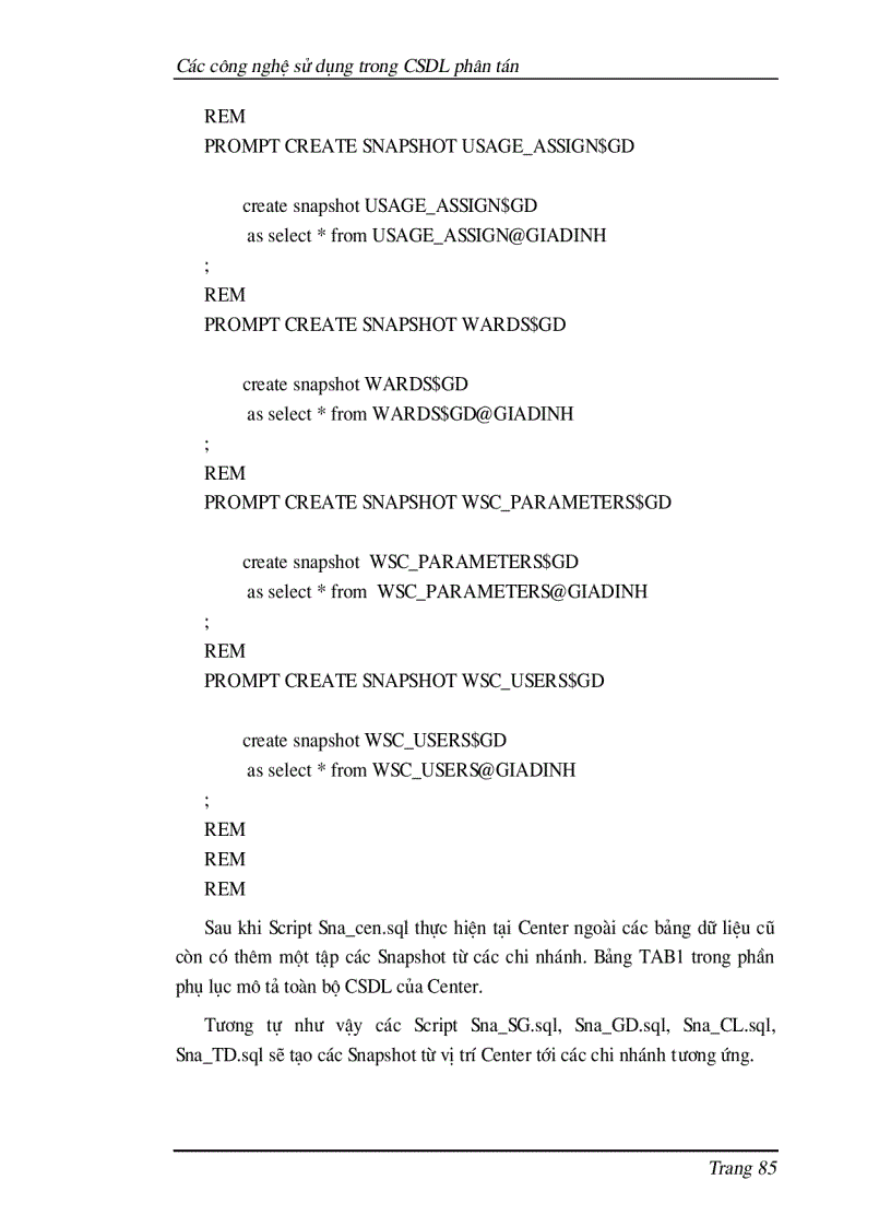 image for page Các công nghệ sử dụng trong CSDL phân tán Oracle