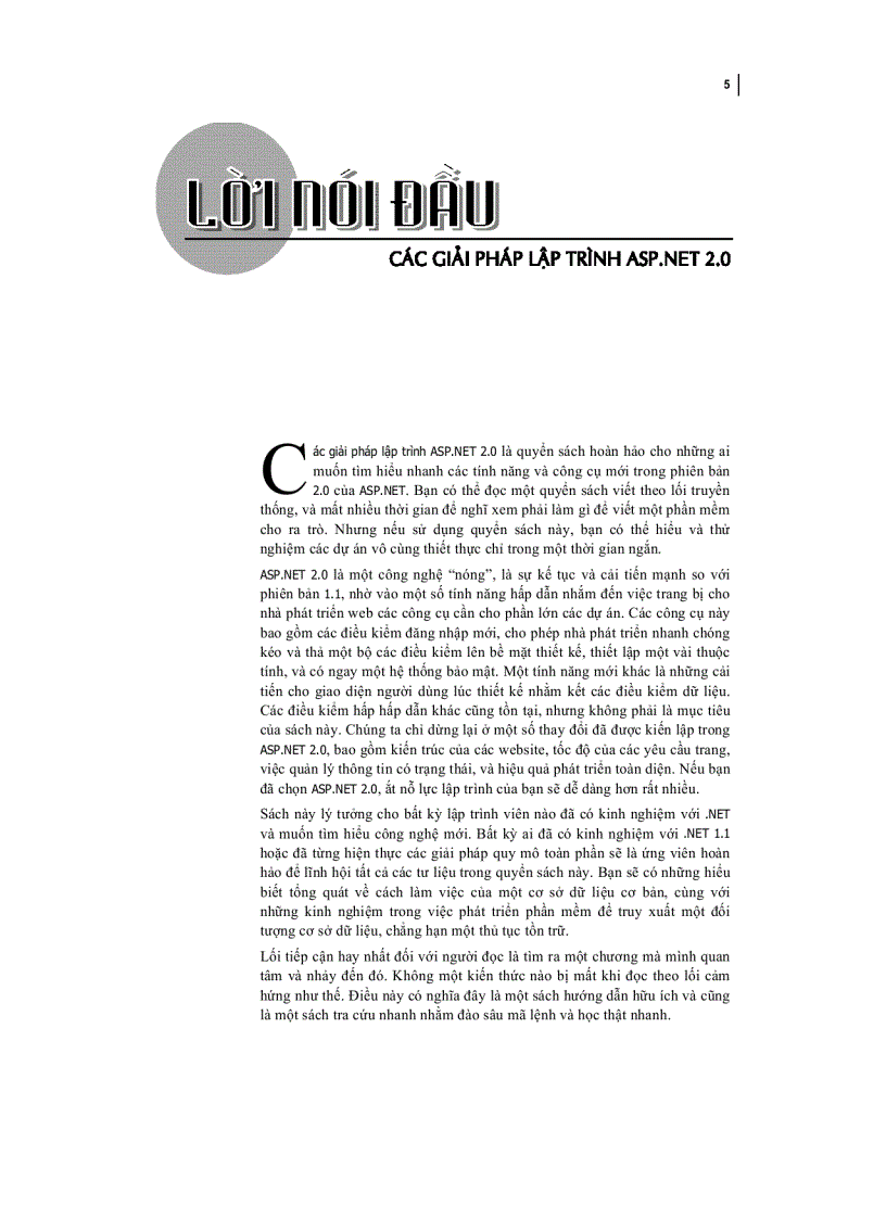 image for page Các Giải Pháp Lập Trình ASP NET 2 0 tập 1 1