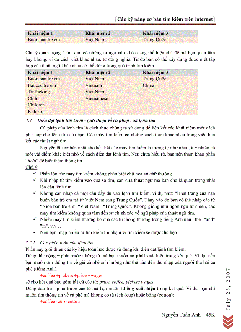 image for page Các kỹ năng tìm kiếm cơ bản trên internet