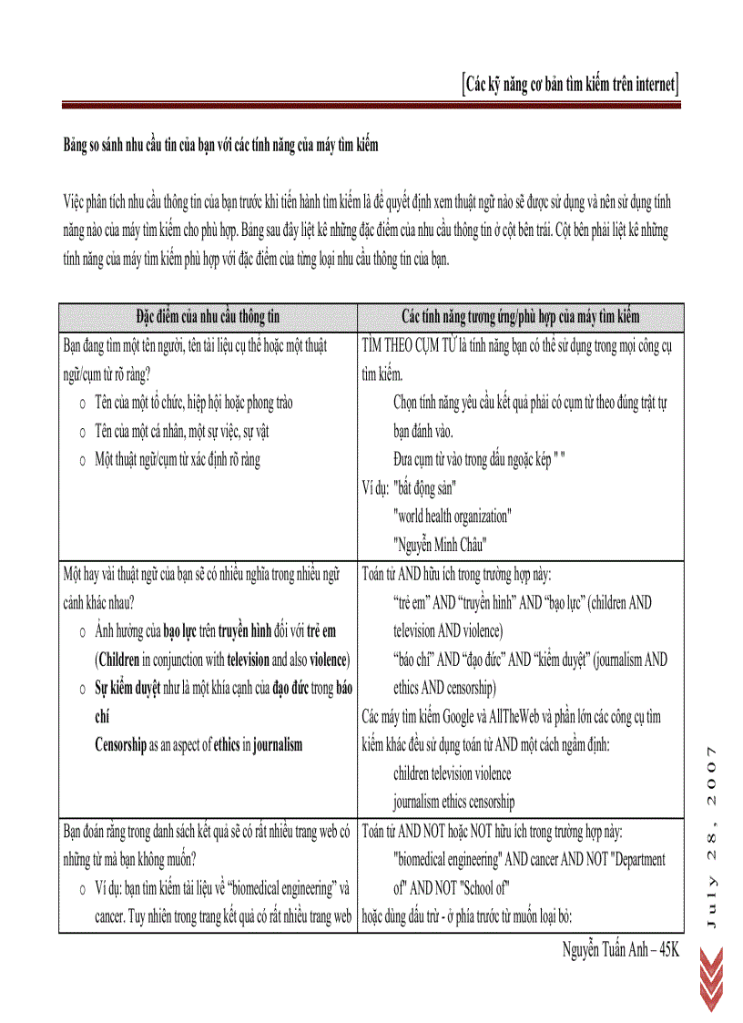 image for page Các kỹ năng tìm kiếm cơ bản trên internet