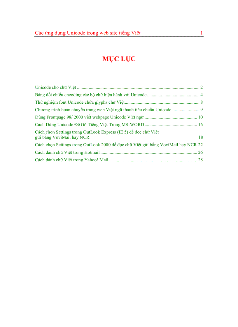 image for page Các ứng dụng unicode trong website tiếng việt