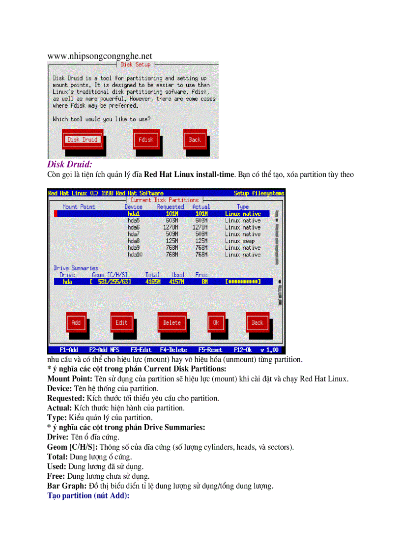Cách cài đặt Red Hat Linux 5 1