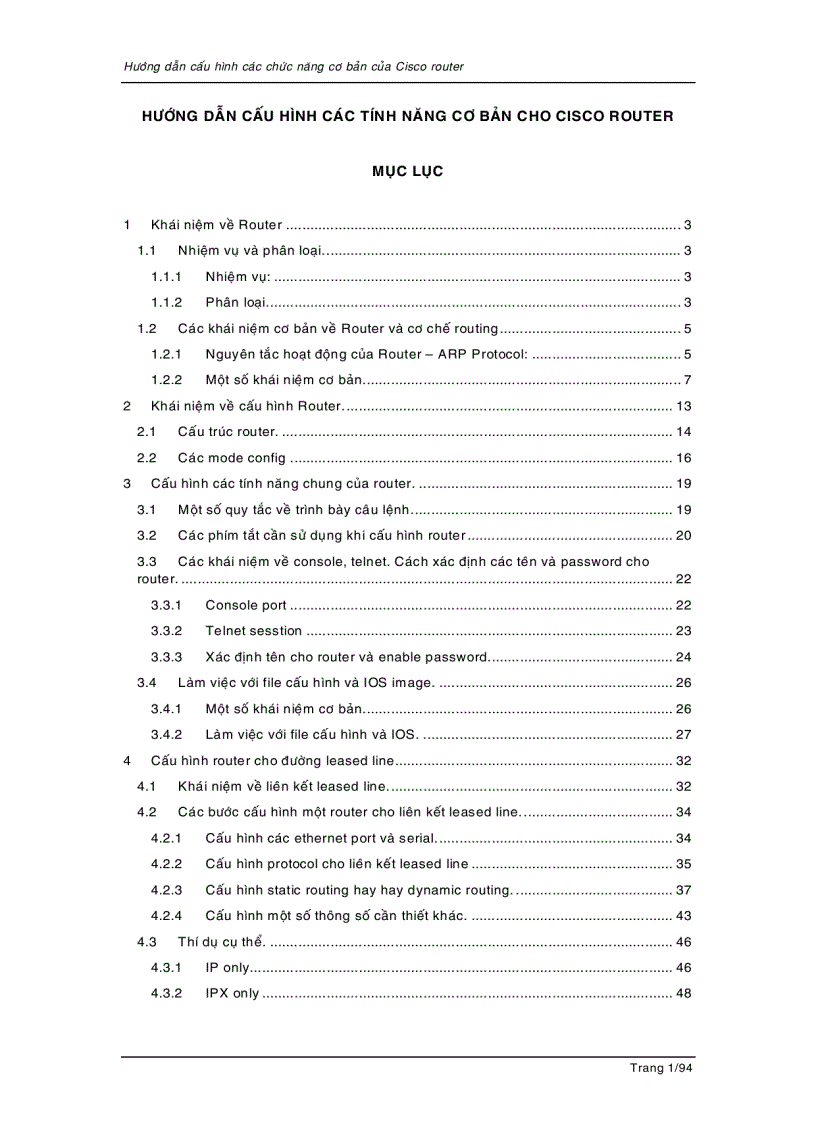 image for page Cấu hình tính năng cơ bản cho router