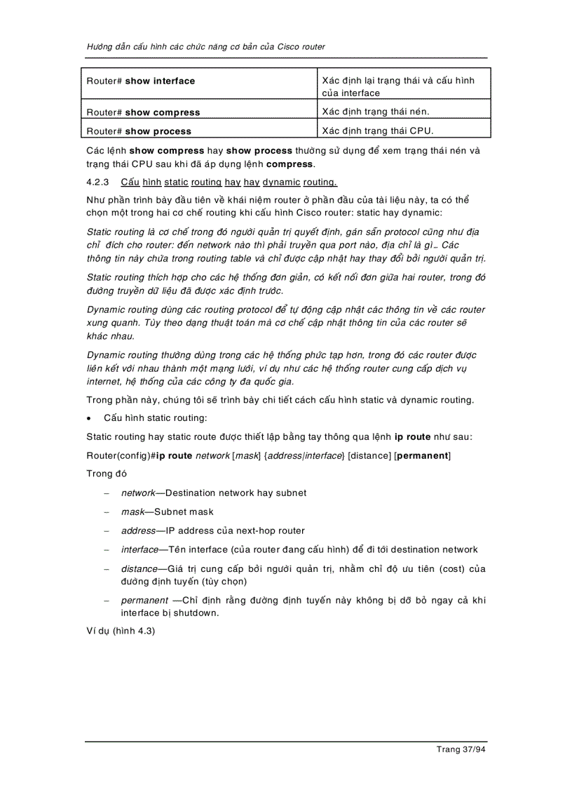 image for page Cấu hình tính năng cơ bản cho router