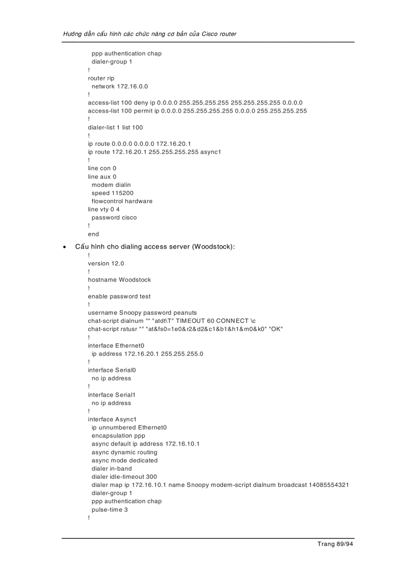image for page Cấu hình tính năng cơ bản cho router