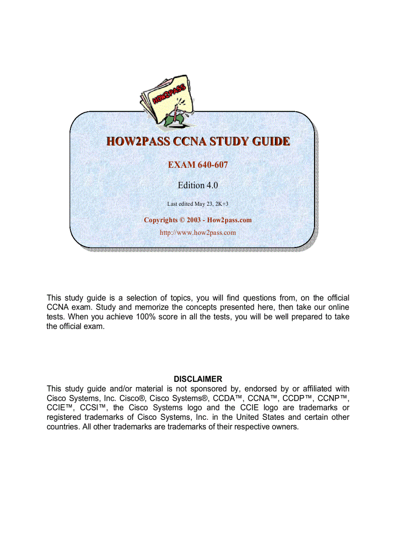 CCNA Study Guide How2pass