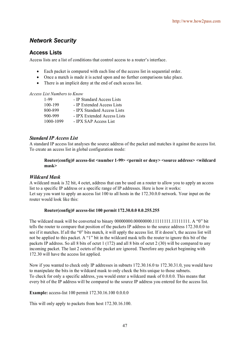 image for page CCNA Study Guide How2pass