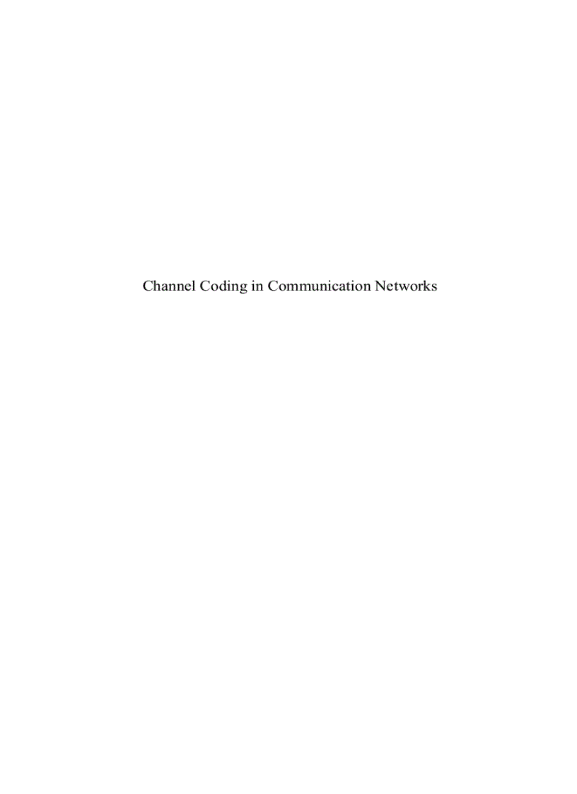 image for page Channel Coding in Communication Networks From Theory to Turbo Codes