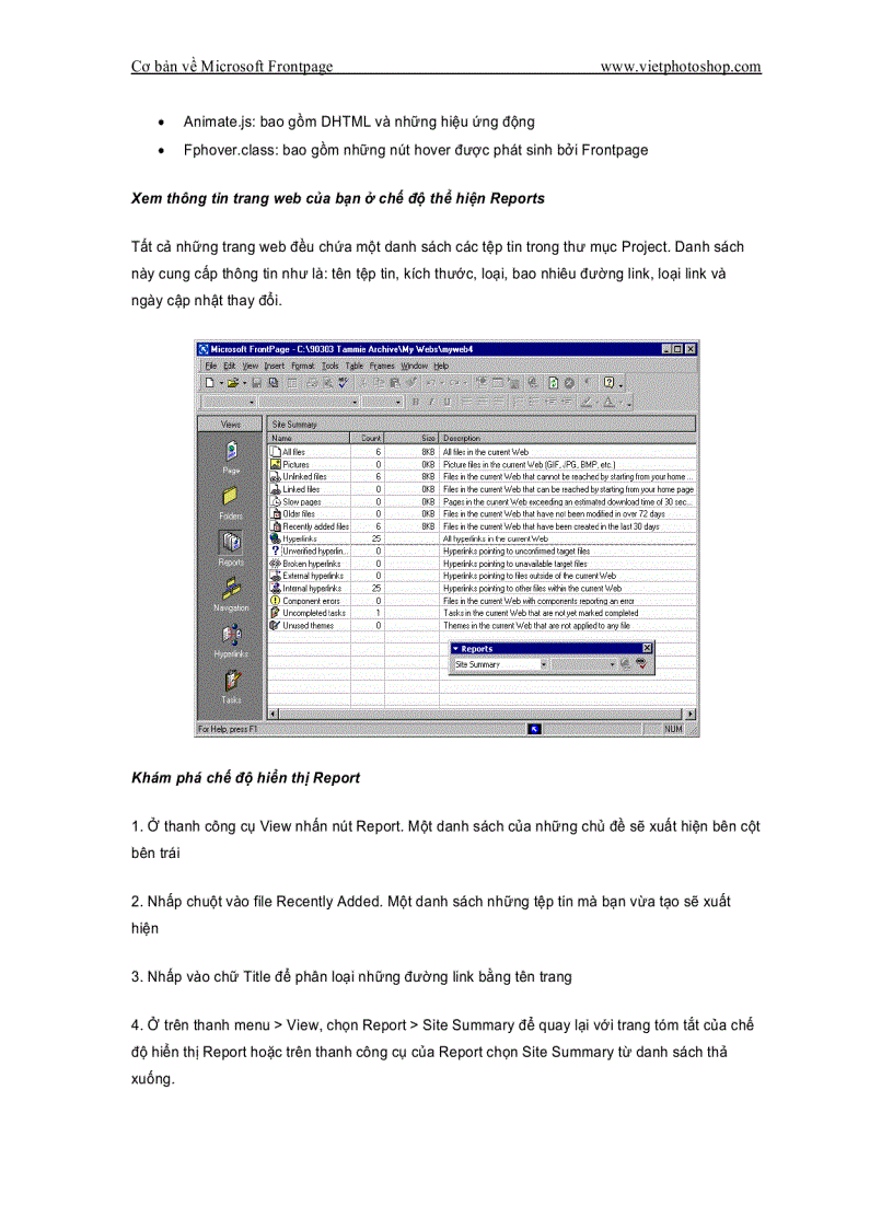 image for page Cơ bản về Microsoft FrontPage 2002