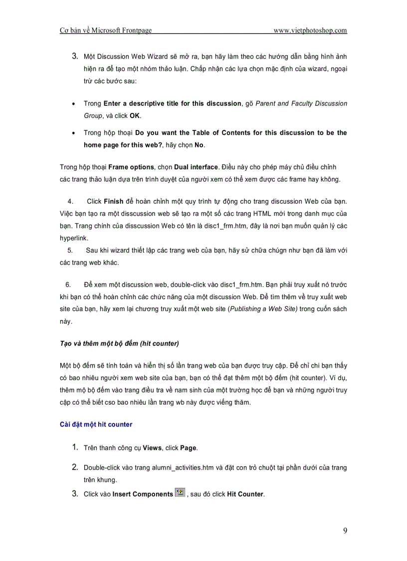 image for page Cơ bản về Microsoft FrontPage 2002