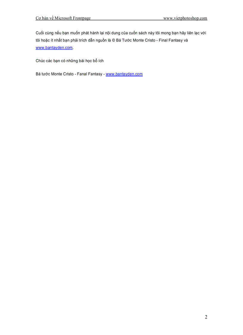 image for page Cơ Bản Về MS Frontpage