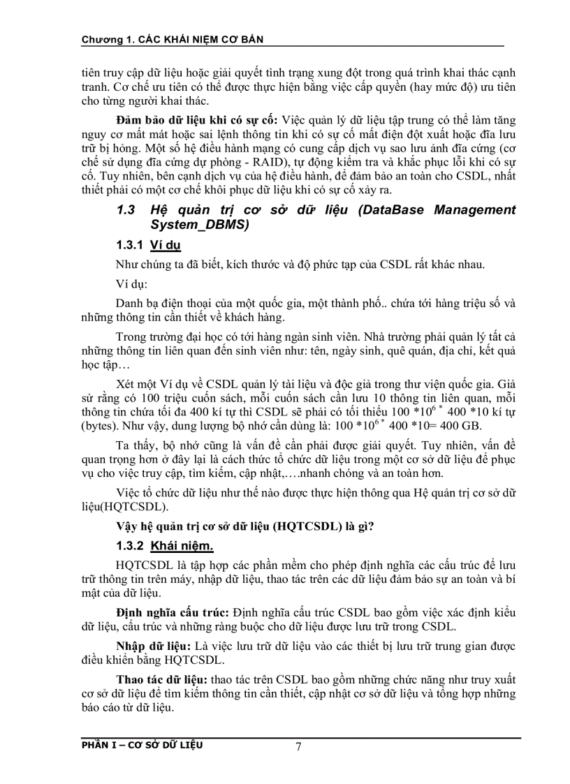 image for page Cơ sở dữ liệu Phần I