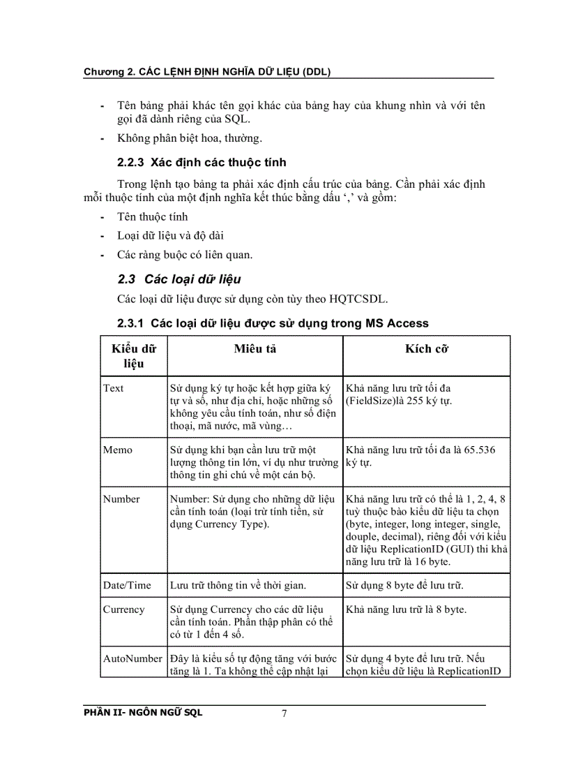 image for page Cơ sở dữ liệu Phần II