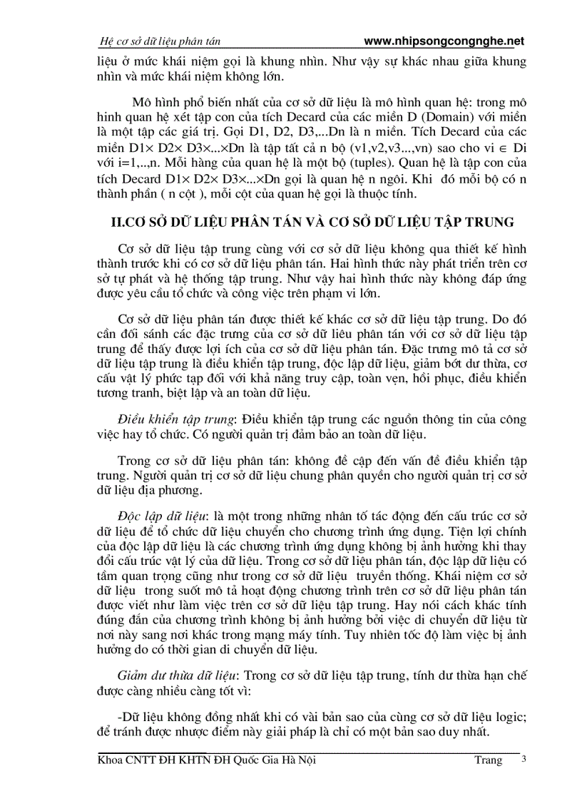 image for page Cơ Sở Dữ Liệu Phân Tán