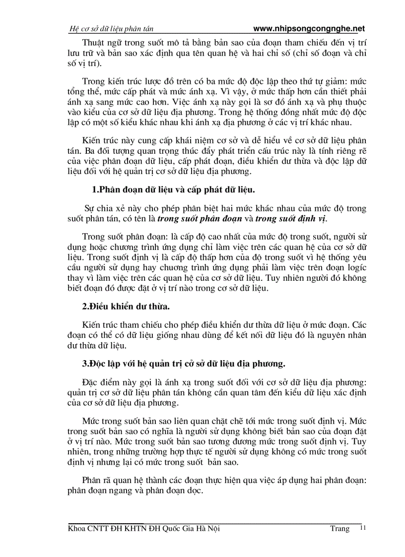 image for page Cơ Sở Dữ Liệu Phân Tán