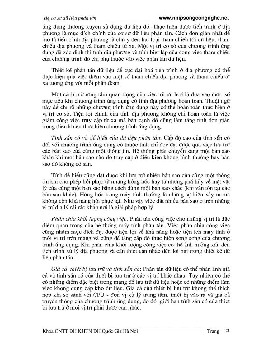 image for page Cơ Sở Dữ Liệu Phân Tán